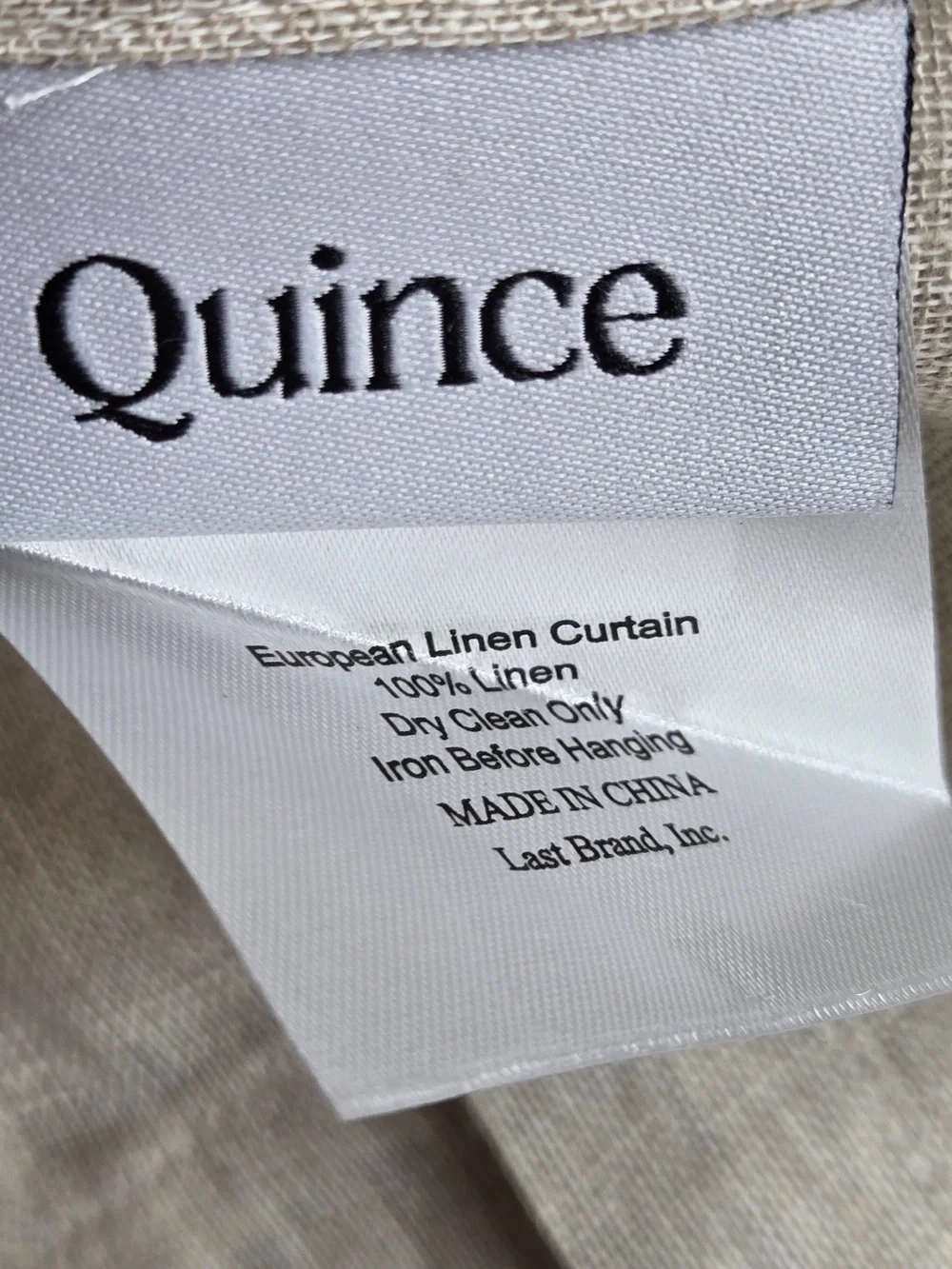 NWOT QUINCE Set Of 4 48x108 European Linen Sheer Curtains Flax 9959